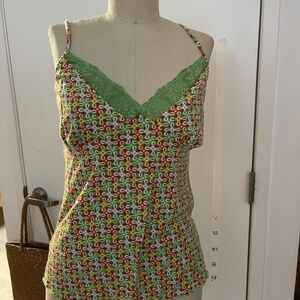 Camisole Green and Colorful Sexy